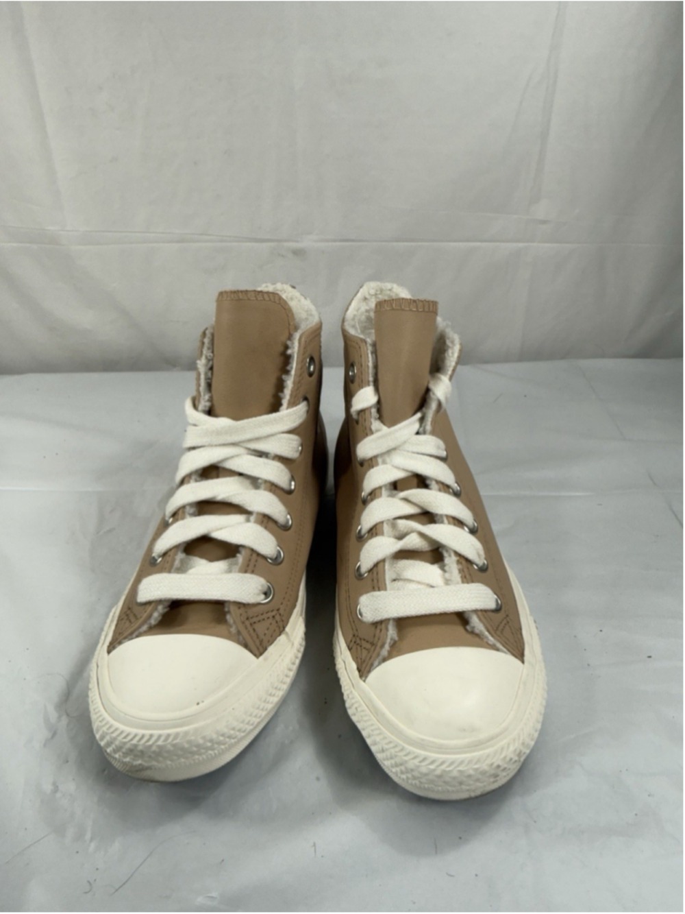 Converse Women's Chuck Taylor All Star Hi Leather A07945C Epic Dune/Egret Sz 7.5 - Picture 2 of 15